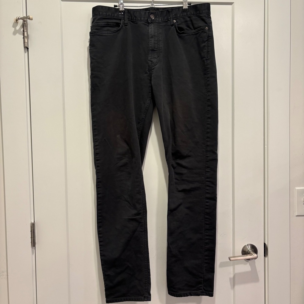 Quince Mens 5-Pocket Chino Pants Washed Black 34x34 Slim Straight 4875